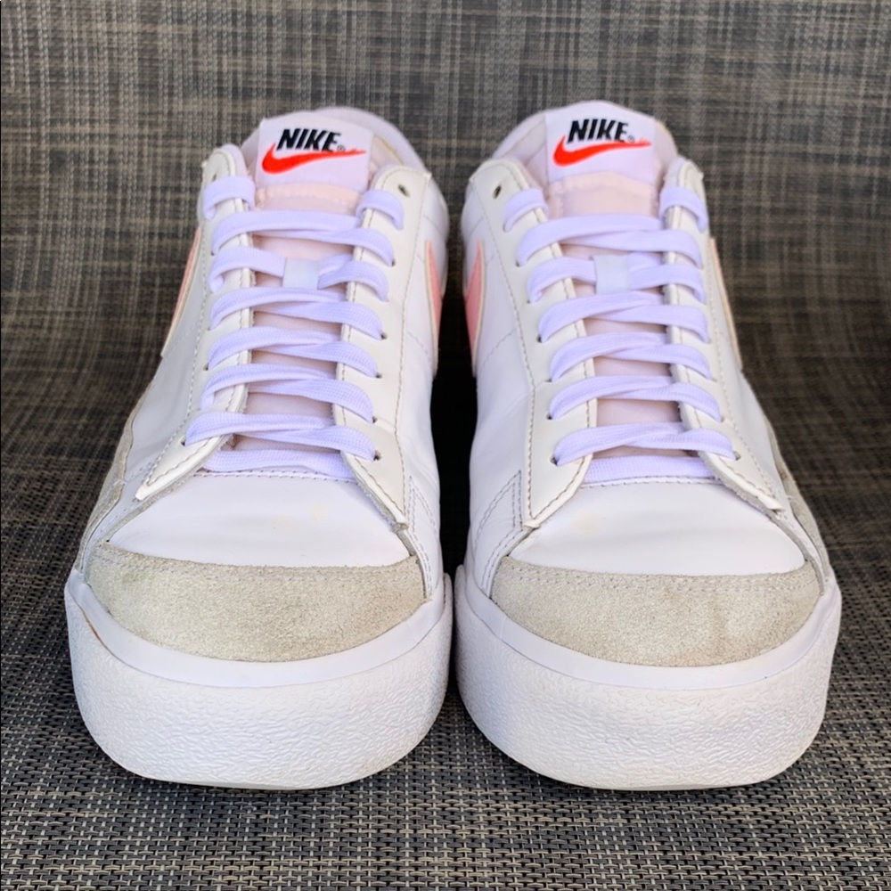 Nike Blazer Low Platform Women's Sneakers White and Pink - Picture 4 of 13